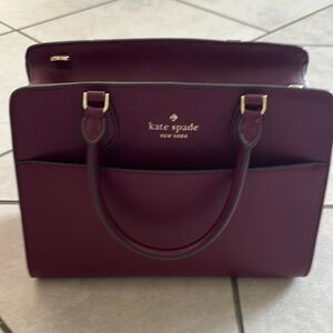 Kate Spade Purple Satchel Structured Leather Bag